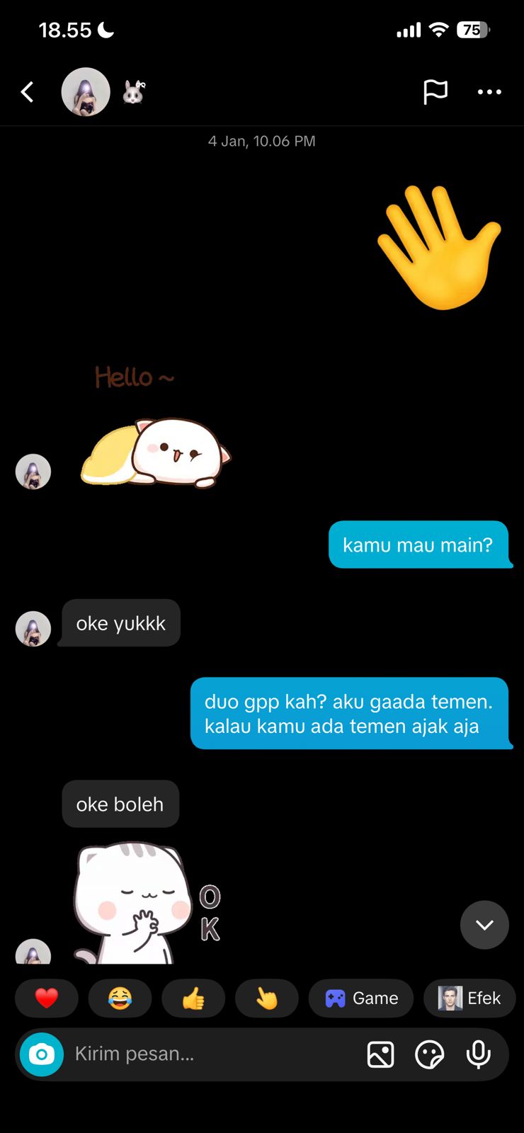 First time chat